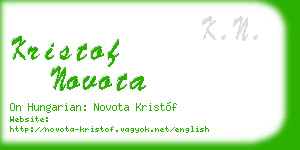 kristof novota business card
